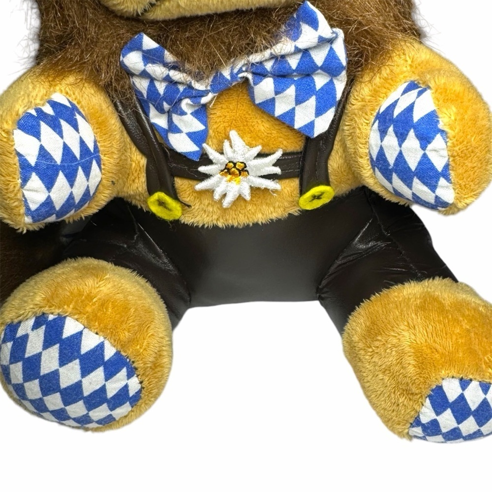 Plush Vintage Bavarian Lion Plush Stuffed Animal m, Germany Oktoberfest Souvenir - Picture 8 of 10